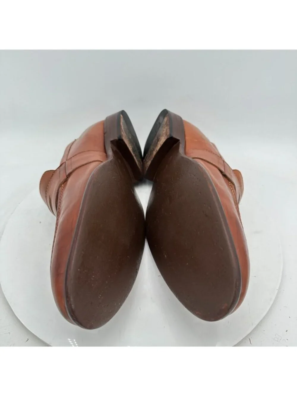 J&M 1850 Johnston & Murphy Men Size 11.5M Brown Leather Loafer Dress Shoes